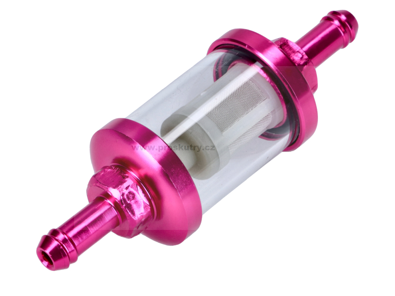 Motor - Palivový,benzínový rozebiratelný filtr 7 mm růžový