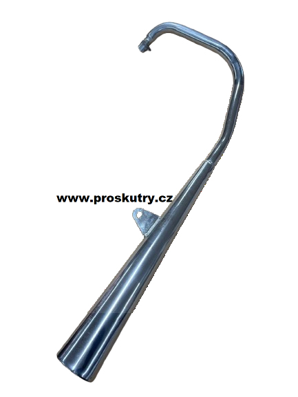 Výfuk - Chromovaný výfuk pravý pro Yamasaki Chopper 125 ccm