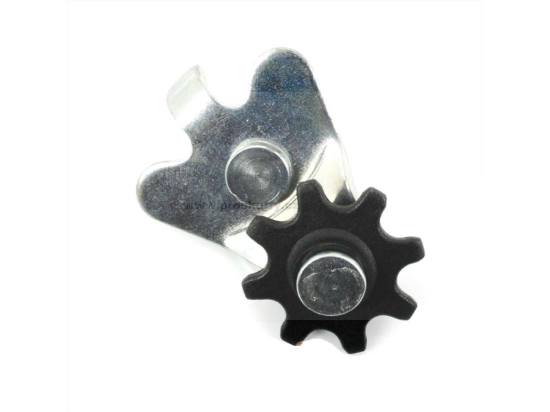 Podvozek tlumiče - Kovový napínák řetězu, černý, pro Piaggio Ciao