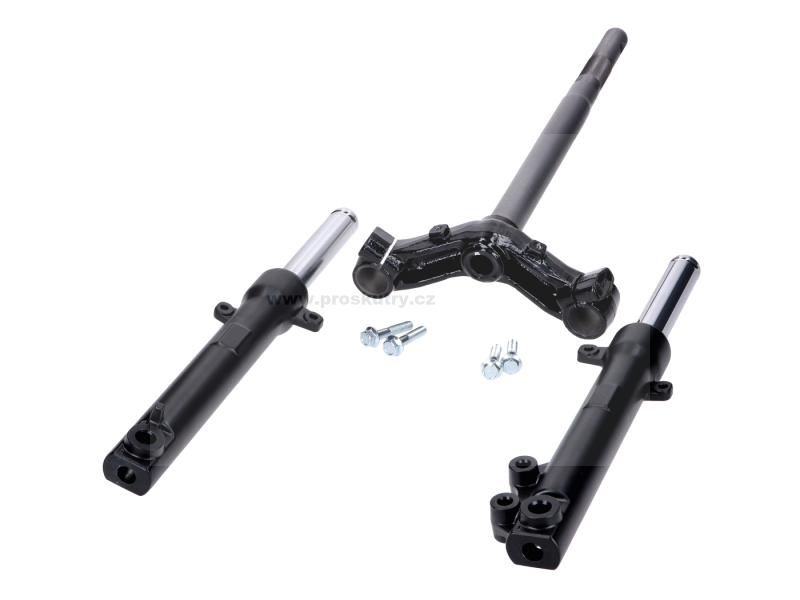 Podvozek tlumiče - Černá teleskopická vidlice pro Peugeot Kisbee Streetzone