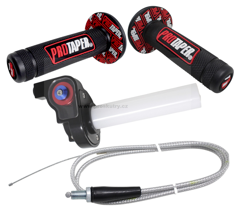Zrcátka páčky řídítka - Sada sportovních rukojetí ProTaper s rychlopalem a lankem
