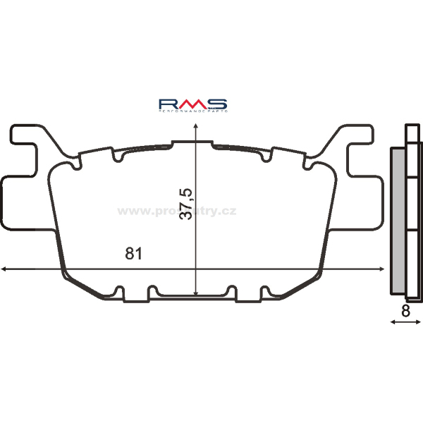 Brzdy - Brzdové destičky organické pro Honda SH 300cc