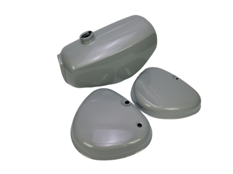 Podvozek tlumiče - Nádrž paliva + víka schránky SIMSON S51 Enduro - stříbrná