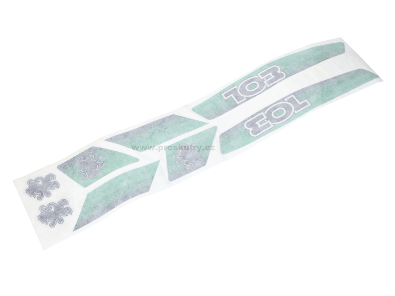 Podvozek tlumiče - Sada samolepek, 8 kusů, zelená, pro Peugeot 103