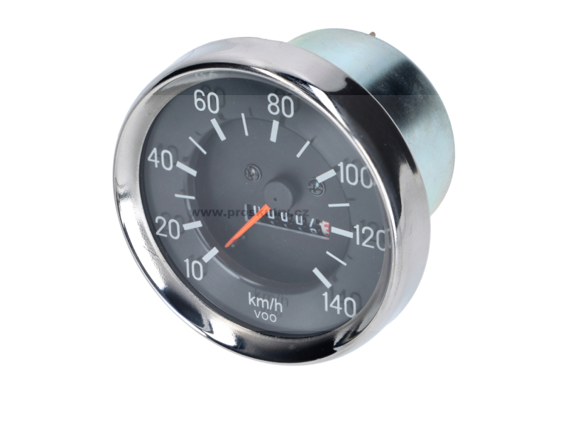 Elektro díly - Tachometr 140 km/h Ø80 mm – černý (vintage)