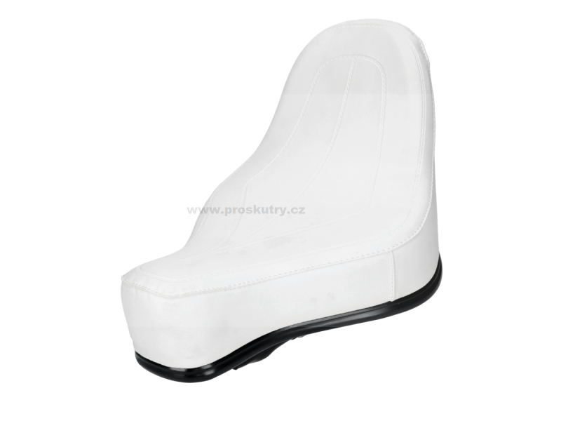Motor - Sedlo Chopper Puch – bílé, objímka 22 mm
