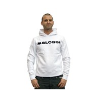 Mikina s kapucí Malossi bílá - velikost L