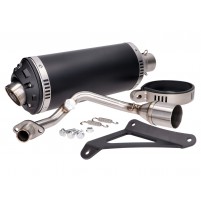 Výfuk Power1 1 hliníkový černý pro Vespa Primavera, Sprint, Zip 4T 50 Euro4 18-