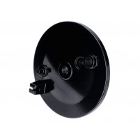 Zadní brzdový štít černý s otvorem spínač brzdového světla pro Simson S50, S51, S70, KR51, SR4-1 Spatz, SR4-2 Star, SR4-3 Sperbe