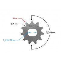 Řetězové kolečko 11/420 pro Simson S51, S70, KR51/2, SR50, SR80