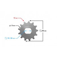 Řetězové kolečko 13/420 pro Simson S51, S70, KR51/2, SR50, SR80
