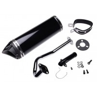 Tuningový výfuk černý pro GY6 50 ccm 139QMB/QMA