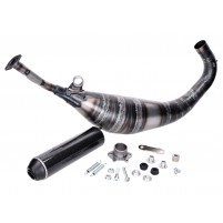 Výfuk Yasuni R5 Limited Big Bore černý karbon pro Aprilia RX, SX, Bultaco Astro, Derbi Senda, Gilera RCR, SM, D50B0, EBE, EBS, D50B Euro2-