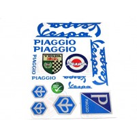 Sada samolepek Piaggio Vespa modré