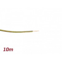 Jednožilový vodič - izolovaný drát 0,85mm délka 10m černo žlutý
