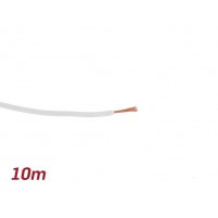 Jednožilový vodič - izolovaný drát 0,85mm délka 10m bílý