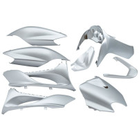 Sada plastů EDGE 9 kusů stříbrná metalíza pro MBK Mach G, Yamaha Jog R, Jog RR 50cc 2T