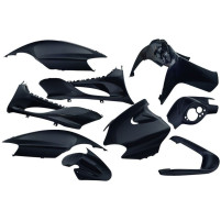 Sada plastů EDGE 9 kusů černá metalíza pro MBK Mach G, Yamaha Jog R, Jog RR 50cc 2T