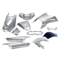 Sada plastů EDGE 11 kusů stříbrná pro Aprilia SR SR50 Street 1998-