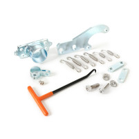 Sada výfukových přírub včetně držáku, pružin a upínacích háků BGM PRO Clubman V2-V3-V4 Lambretta Řada 1-3 Typ Litina