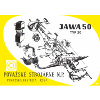 Plakát motoru JAWA 50ccm - 20, 21, 23  84 x 60cm