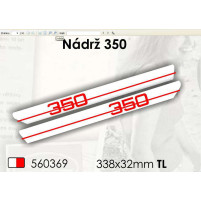 Nálepka nádrže JAWA 350 330x28