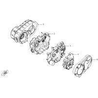 Pravá kliková skříň, karter pro Cfmoto Gladiator UTV530, OEM 0180-012000, CF188-012000