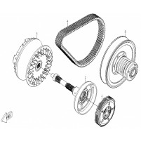 Řemenice spojky pro Cfmoto Gladiator UTV530, UTV630, UTV800, RX510, RX530, X5, X6, Z6, Z8, OEM 0180-052000-0002, CF188-052000-0002
