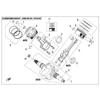 Čep pístu pro Cfmoto 400, 500, 600, 800, 1000, OEM 0800-040002