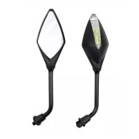 Zrcátka se směrovými světly, černá, závit M10