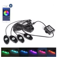 4bodové RGB osvětlení vozidla ovládané chytrým telefonem