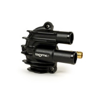 Kryt vodní pumpy BGM PRO Faster Flow, černý elox, pro Vespa GT, GTS, GTL, GTV 125-300, GTS300 HPE