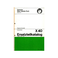 Katalog náhradních dílů 71 stran DIN A4 pro Puch X 40
