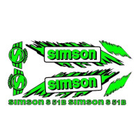 Sada samolepek pro Simson S51 B  zelená