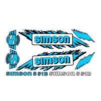 Sada samolepek pro Simson S51 B modrá