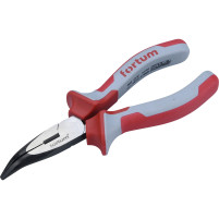 Kleště půlkulaté zahnuté (nosovky) FORTUM, 160mm, 61CrV5