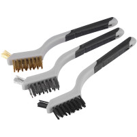 Kartáče malé, sada 3ks, 180mm (ocel,nylon,mosaz) EXTOL PREMIUM