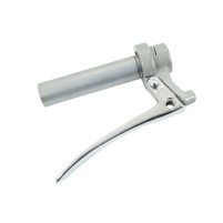 Plynová rukojeť kov stříbrná 22 mm 100 mm pro Zündapp, Kreidler, Hercules, Puch, KTM, DKW, Miele, Rixe, NSU, Gritzner, Bauer