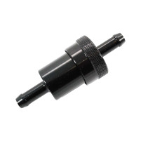 Benzínový filtr hliníkový 8mm černý pro Zündapp, Kreidler, Hercules, Puch, Miele, Simson, DKW, KTM