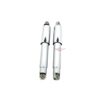 Tlumiče chromované manžety 310mm 8mm montážní pouzdra pro Zündapp GTS, C 50 Sport, KS Typ 517, R 50, Hercules, Kreidler, Puch Mofa, Moped