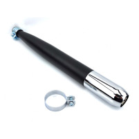 Výfuk Black Chrome 60mm 28mm 560mm pro Kreidler Flory MF, Hercules Prima M, KTM, DKW, Rixe