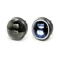 Přední světlomet Moto Nostra LED HighPower s černým reflektorem pro GTS ie Super 125-300, GT, GTS, GTL -2018