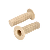 Sada gripů – krémově bílá, 22/24 mm, 100 mm – pro Zündapp, Kreidler, Hercules a další.