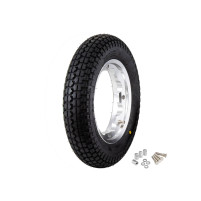 Kompletní kolo SIP Classic 3.50-10 59P TL, TT přední a zadní pro Lambretta 125-200cc