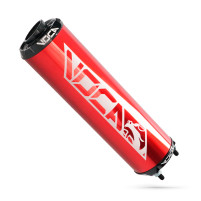 Zadní tlumič VOCA Alu červený - CNC koncovka černá