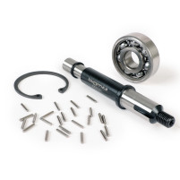 Sada předlohových hřídelí včetně ložisek BGM Original Vespa PX125, PX150, PX200, Cosa, T5 125cc, uložení ložiska: Ø=15mm, pouzdro: Ø=13mm, délka: 121m