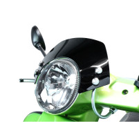 Čelní plexi sklo Moto Nostra š=340mm, v=105mm Vespa GT, GTL, GTS, GTS Super 125-300ccm černé tónované sklo