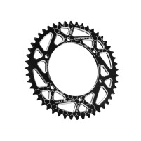 Rozeta VOCA CNC – 48 zubů, pro řetěz 420, černá (Derbi Senda SM / DRD)