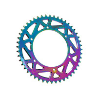 Rozeta VOCA CNC – 48 zubů, pro řetěz 420, titan (Derbi Senda SM / DRD)