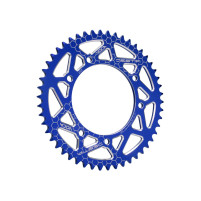 Rozeta VOCA CNC – 50 zubů, pro řetěz 420, modrá (Derbi Senda SM / DRD)